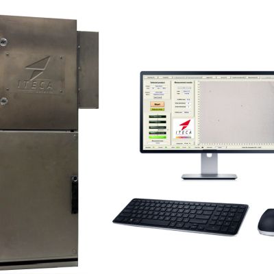 Colour analyser and black specks detection in the laboratory (minerals)